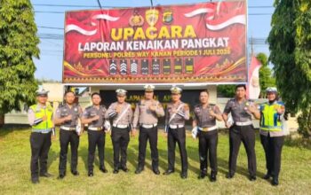 Dedikasi Berbuah Prestasi, Bripka Dimas Arya Pradipta Resmi Sandang Pangkat Baru di Polres Way Kanan